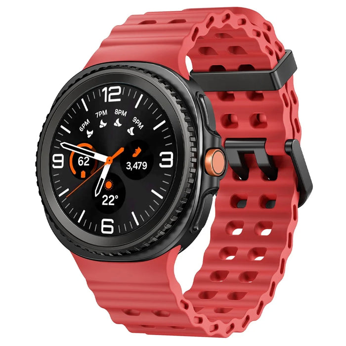 Silicone Band for Samsung Galaxy Watch8 44mm / 40mm / Watch8 Classic 46mm Solid Color Quick Release Watch Strap - Red - 2