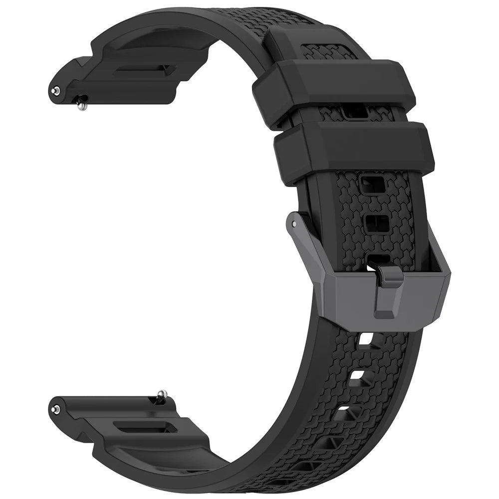 For Garmin Venu X1 / Coros Nomad Watch Band Silicone Sports Replacement Strap - Black - 1
