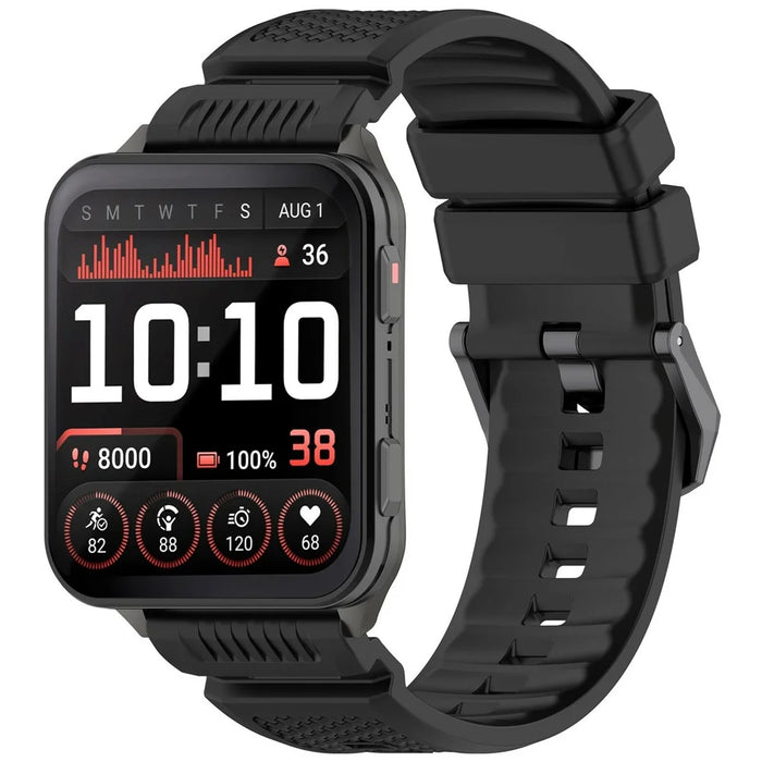 For Garmin Venu X1 / Coros Nomad Watch Band Silicone Sports Replacement Strap - Black - 2