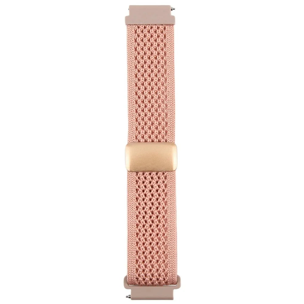 22mm Watch Strap for Huawei Watch GT 5 Pro / GT 5 / GT 4 / Watch 4 / Samsung Galaxy Watch3 45mm / Huami Amazfit GTR 4 46mm Nylon Wristband - Dark Pink - 1