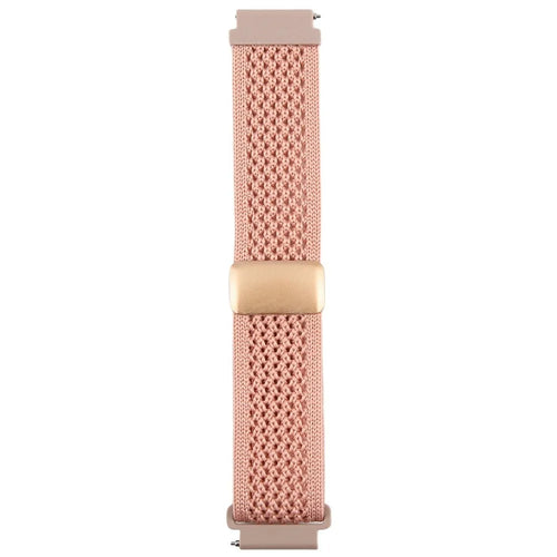 22mm Watch Strap for Huawei Watch GT 5 Pro / GT 5 / GT 4 / Watch 4 / Samsung Galaxy Watch3 45mm / Huami Amazfit GTR 4 46mm Nylon Wristband - Dark Pink - 1