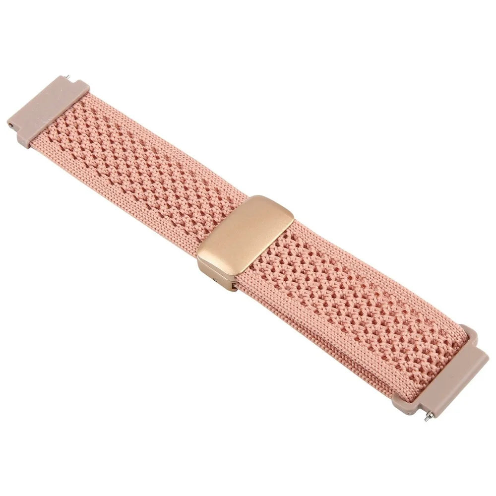 22mm Watch Strap for Huawei Watch GT 5 Pro / GT 5 / GT 4 / Watch 4 / Samsung Galaxy Watch3 45mm / Huami Amazfit GTR 4 46mm Nylon Wristband - Dark Pink - 3