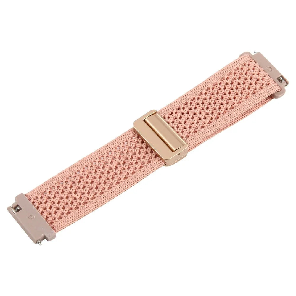 22mm Watch Strap for Huawei Watch GT 5 Pro / GT 5 / GT 4 / Watch 4 / Samsung Galaxy Watch3 45mm / Huami Amazfit GTR 4 46mm Nylon Wristband - Dark Pink - 4