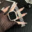 For Apple Watch Series 10 42mm Stylish PC Epoxy Resin Smartwatch Strap + Watch Case - Pink - 4