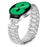 Watch Strap for Garmin Instinct 2S Silver Stainless Steel Band D-Shape Rhinestones Decor - 2