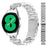 Watch Strap for Honor Watch ES Silver Stainless Steel Band D-Shape Rhinestones Decor - 3