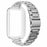 For Honor Band 10  /  9 Stainless Steel Watch Strap with PC Case Solid 3 Bead Replacement Band - Silver + Transparent - 3