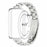 For Honor Band 10  /  9 Stainless Steel Watch Strap with PC Case Solid 3 Bead Replacement Band - Silver + Transparent - 4