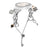 Watch Band with Quick Release Connector for Samsung Galaxy Watch7 44mm / 40mm Silver Single Chain Style Metal Alloy Strap - 1