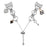 Watch Band with Quick Release Connector for Samsung Galaxy Watch7 44mm / 40mm Silver Single Chain Style Metal Alloy Strap - 3