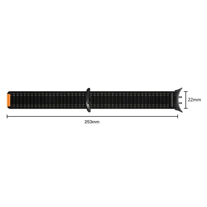 For vivo Watch 5  /  iQOO Watch 5 Watch Band Wave Pattern Nylon Strap with Black Connectors - Black - 4