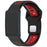 For Huami Amazfit Helio Strap Dual Color Soft Silicone Watch Strap Adjustable Wristband - Black+Red - 1