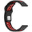 For Huami Amazfit Helio Strap Dual Color Soft Silicone Watch Strap Adjustable Wristband - Black+Red - 4