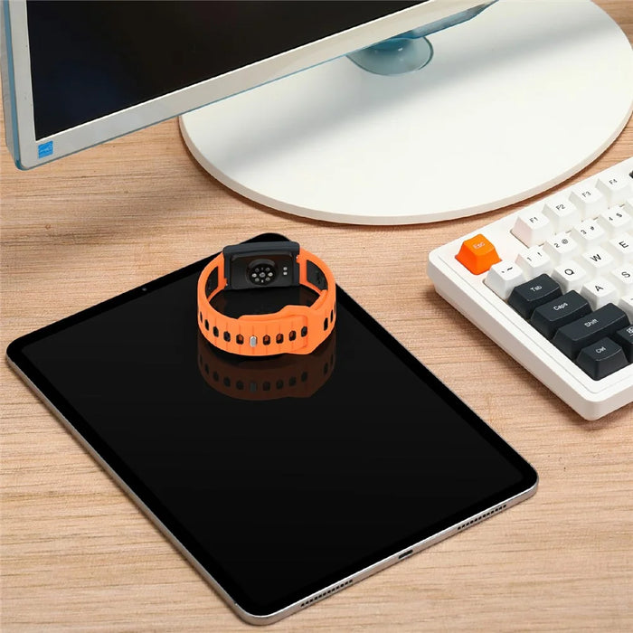 For Huami Amazfit Helio Strap Dual Color Soft Silicone Watch Strap Adjustable Wristband - Black+Red - 7