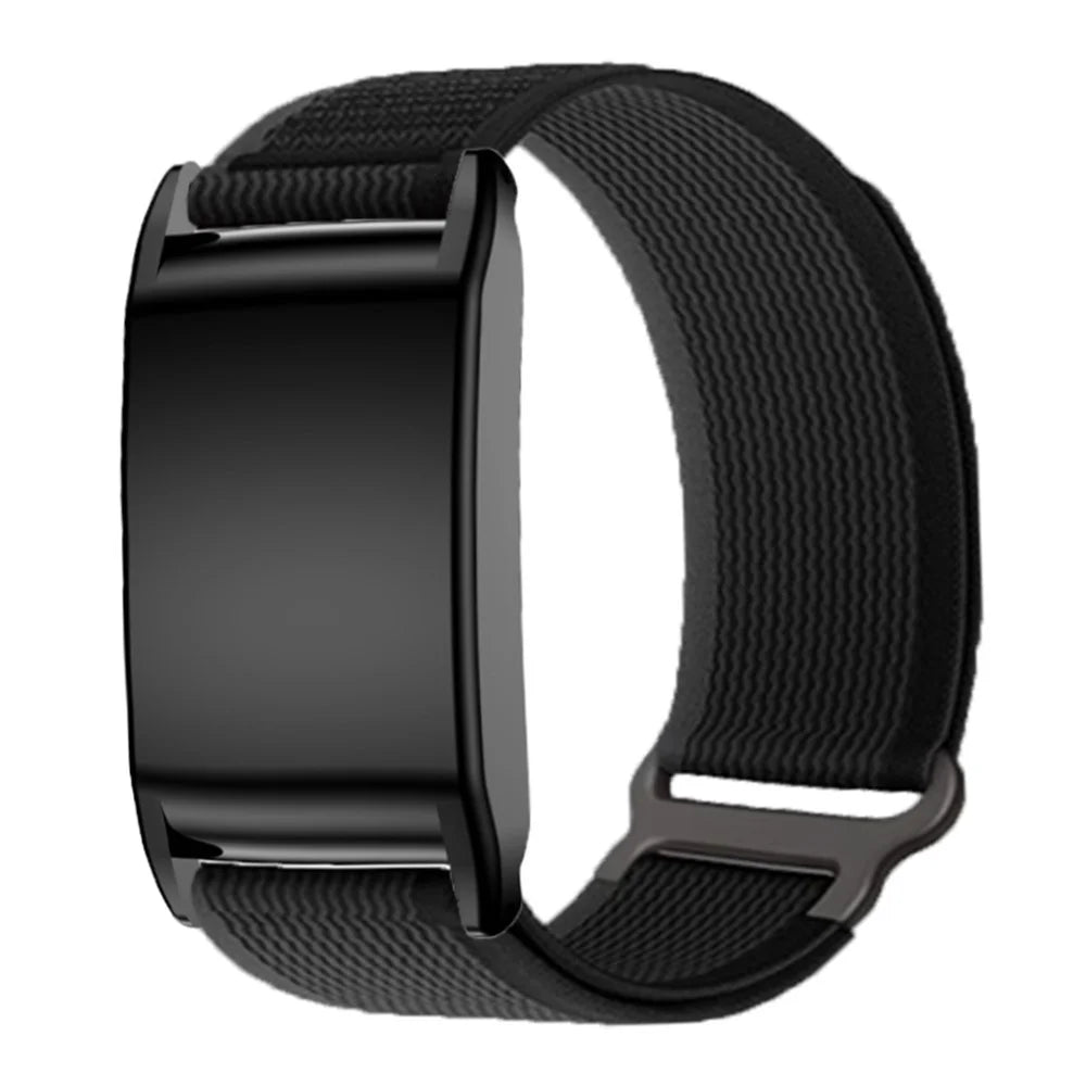 Nylon Strap for WHOOP 5.0 LIFE MG / 5.0 Peak / 5.0 One / 5.0 / 4.0 Magic Tape Watch Band with Metal Buckle - Black - 2