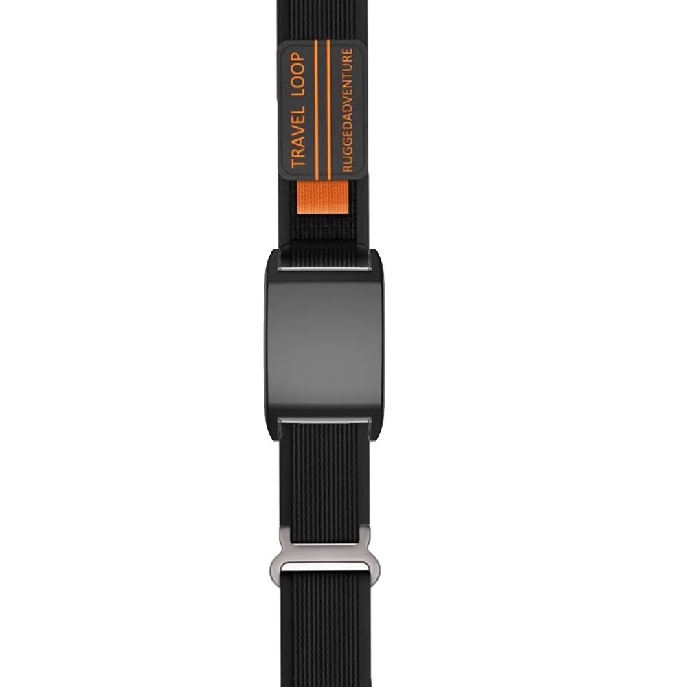 Nylon Strap for WHOOP 5.0 LIFE MG / 5.0 Peak / 5.0 One / 5.0 / 4.0 Magic Tape Watch Band with Metal Buckle - Black - 3