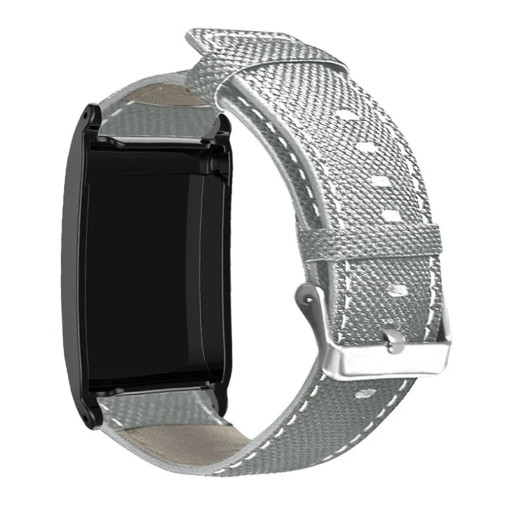 Watch Band for WHOOP 5.0 LIFE MG / 5.0 Peak / 5.0 One / 5.0 / 4.0 Canvas + Leather Replacement Strap - Grey - 1