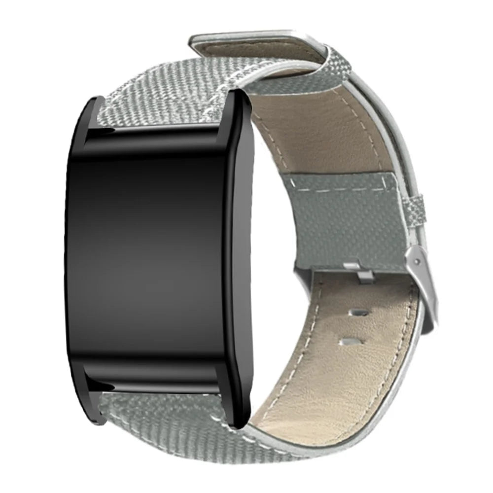 Watch Band for WHOOP 5.0 LIFE MG / 5.0 Peak / 5.0 One / 5.0 / 4.0 Canvas + Leather Replacement Strap - Grey - 2