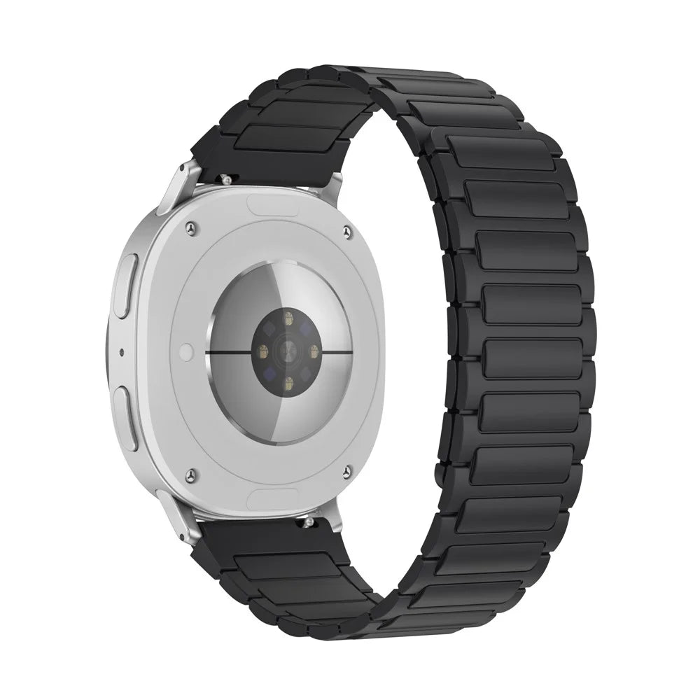 Silicone Strap for Samsung Galaxy Watch8 44mm / 40mm / Watch8 Classic 46mm Magnetic Watch Band - Black - 1