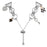 For GarminMove 3 / Vivomove 3 Silver Watch Band Adjustable Single Chain Style Metal Alloy Strap - 1