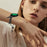 For Samsung Gear Sport / S2 Classic Electroplated Metal Alloy Band Single Loop Chain Bracelet Strap - Black - 6