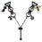 For GarminMove 3 / Vivomove 3 Electroplated Metal Alloy Band Single Loop Chain Bracelet Strap - Black - 1