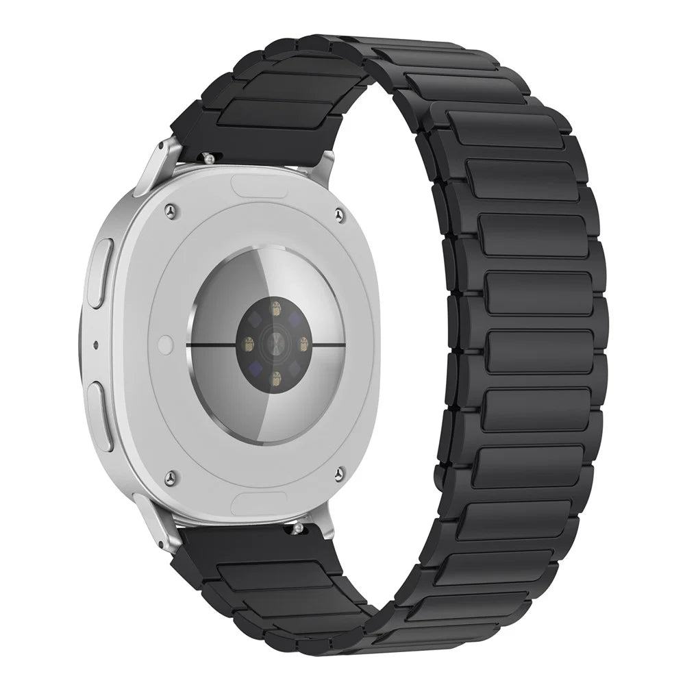 Silicone Strap for Samsung Galaxy Watch8 Classic 46mm / Watch8 44mm / 40mm Magnetic Sport Band - Black - 1