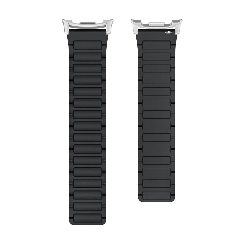 Silicone Strap for Samsung Galaxy Watch8 Classic 46mm / Watch8 44mm / 40mm Magnetic Sport Band - Black - 2