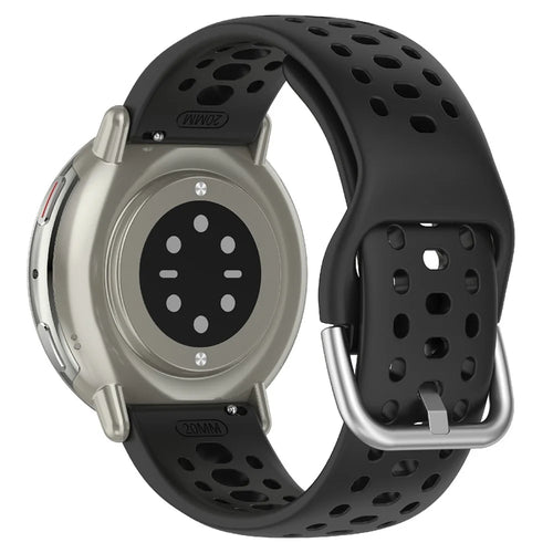 For Huami Amazfit Active 2 Square A2434 Replacement Watch Band 20mm Width Silicone Strap - Black - 1