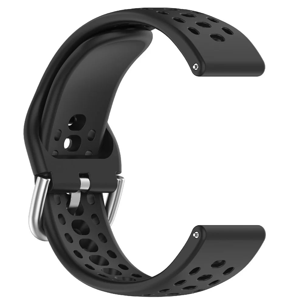 For Huami Amazfit Active 2 Square A2434 Replacement Watch Band 20mm Width Silicone Strap - Black - 4