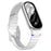Watch Band For Xiaomi Smart Band 10  /  9  /  8 Stitching Line Wavy Pattern Silicone Wrist Strap - White - 2