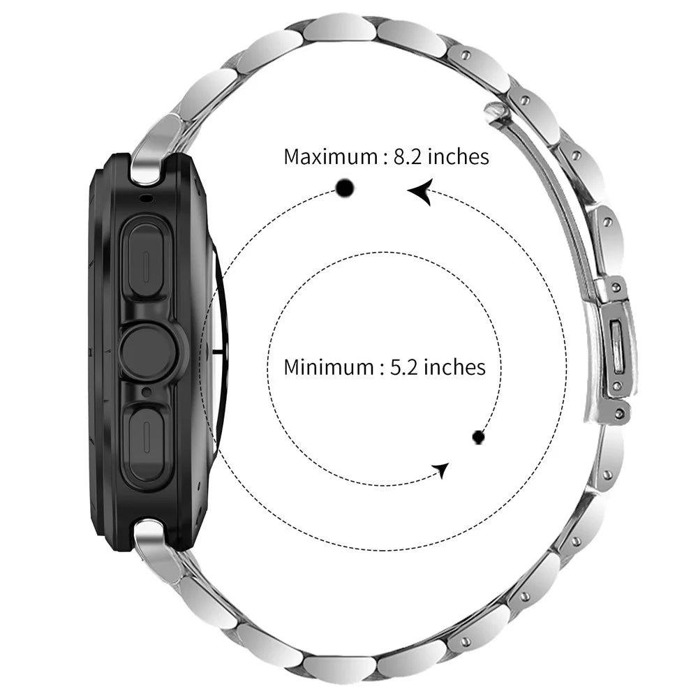 Silver Slim Strap for Samsung Galaxy Watch8 44mm / 40mm / 8 Classic 46mm Stainless Steel Seven-Link Watch Band - 6
