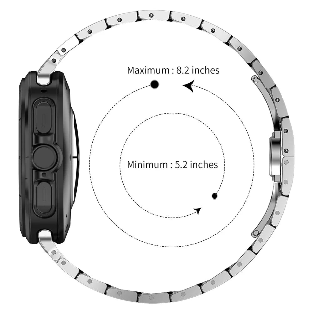 Replacement Strap for Samsung Galaxy Watch Ultra2 47mm / Watch Ultra (2025) 47mm / Watch Ultra 47mm Stainless Steel Silver Watch Band with Butterfly Clasp - 6