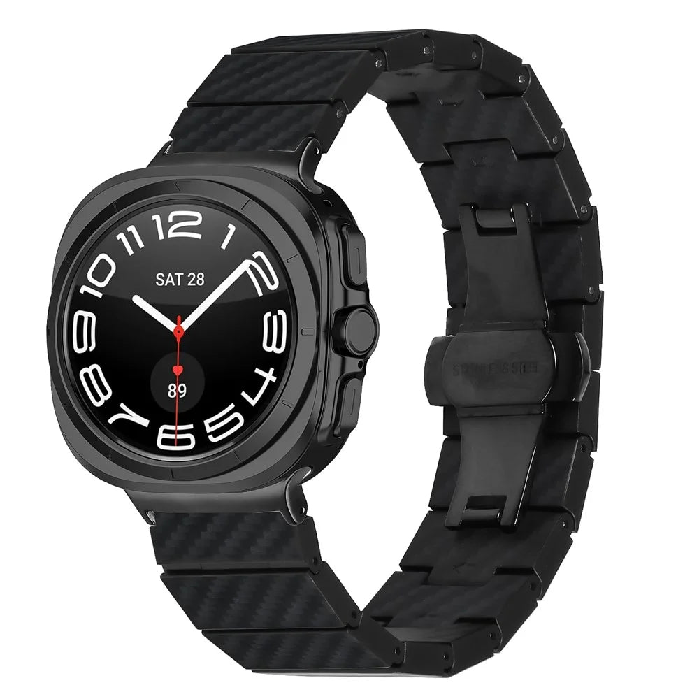 Replacement Strap for Samsung Galaxy Watch Ultra2 47mm / Watch Ultra (2025) 47mm / Watch Ultra 47mm Carbon Fiber Waterproof Watch Band - 2