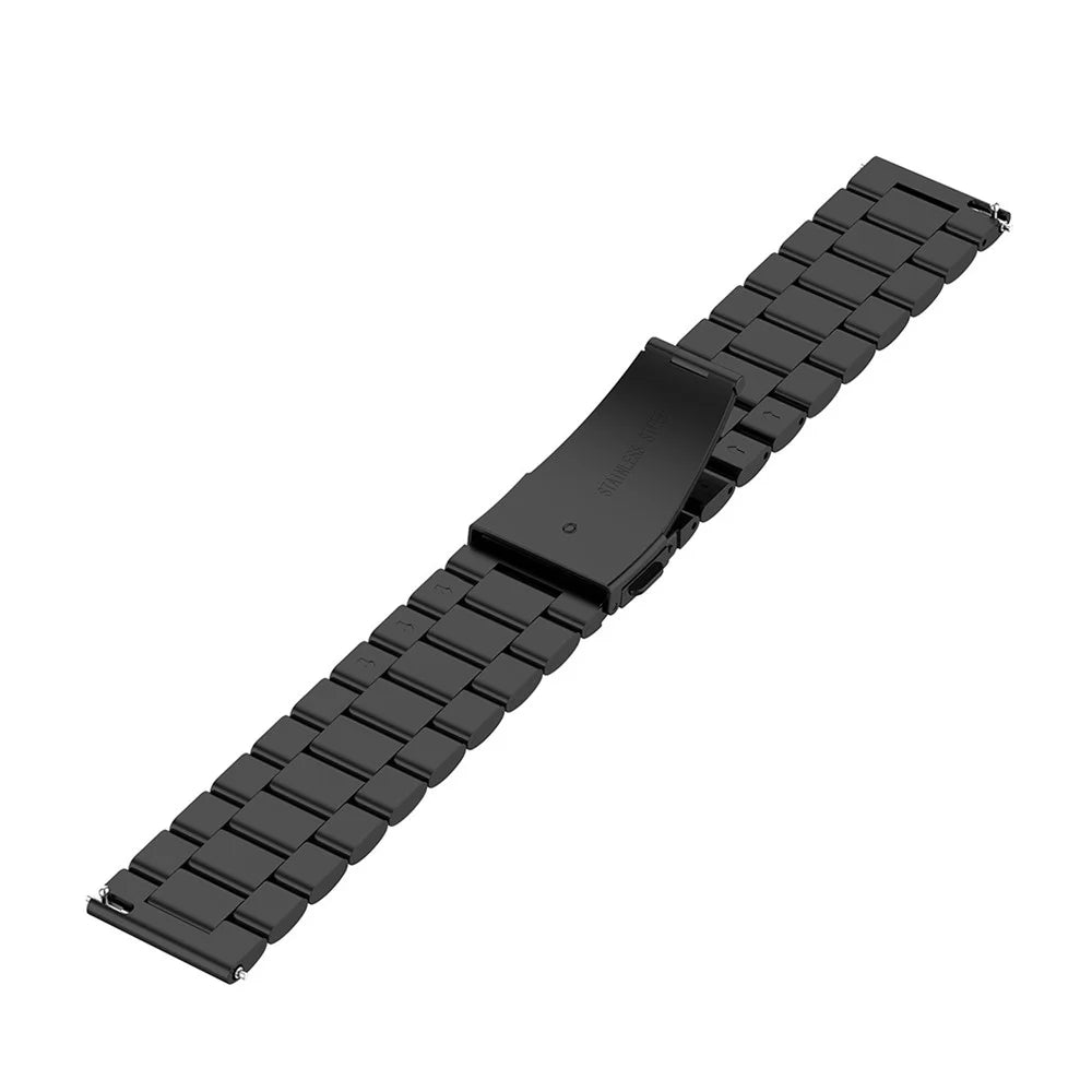 Three Beads Stainless Steel Watch Strap Replacement Band 22mm for Huawei Watch 3/Watch 3 Pro - Black - 4