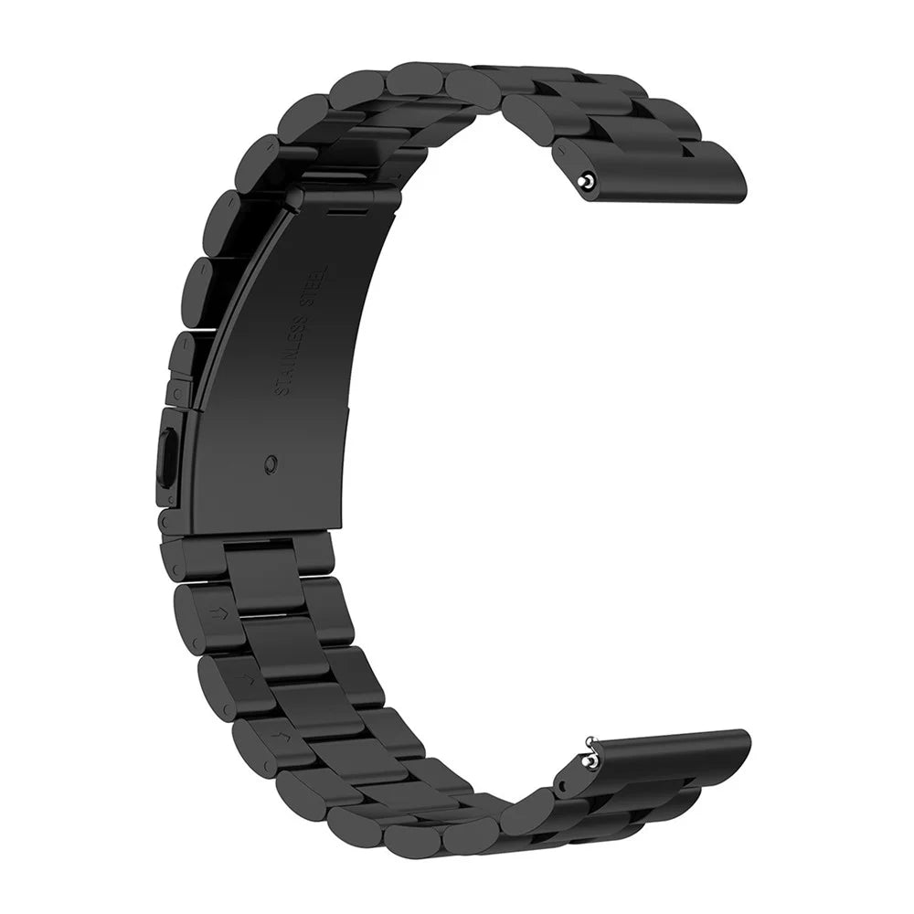Three Beads Stainless Steel Watch Strap Replacement Band 22mm for Huawei Watch 3/Watch 3 Pro - Black - 5