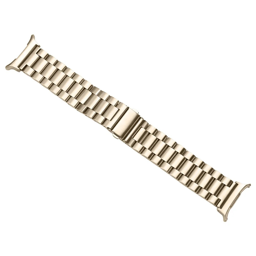 For Samsung Galaxy Watch Ultra2 47mm / Watch Ultra (2025) 47mm / Watch Ultra 47mm Band 3-Bead Electroplating Color Metal Watch Strap - Retro Gold - 2