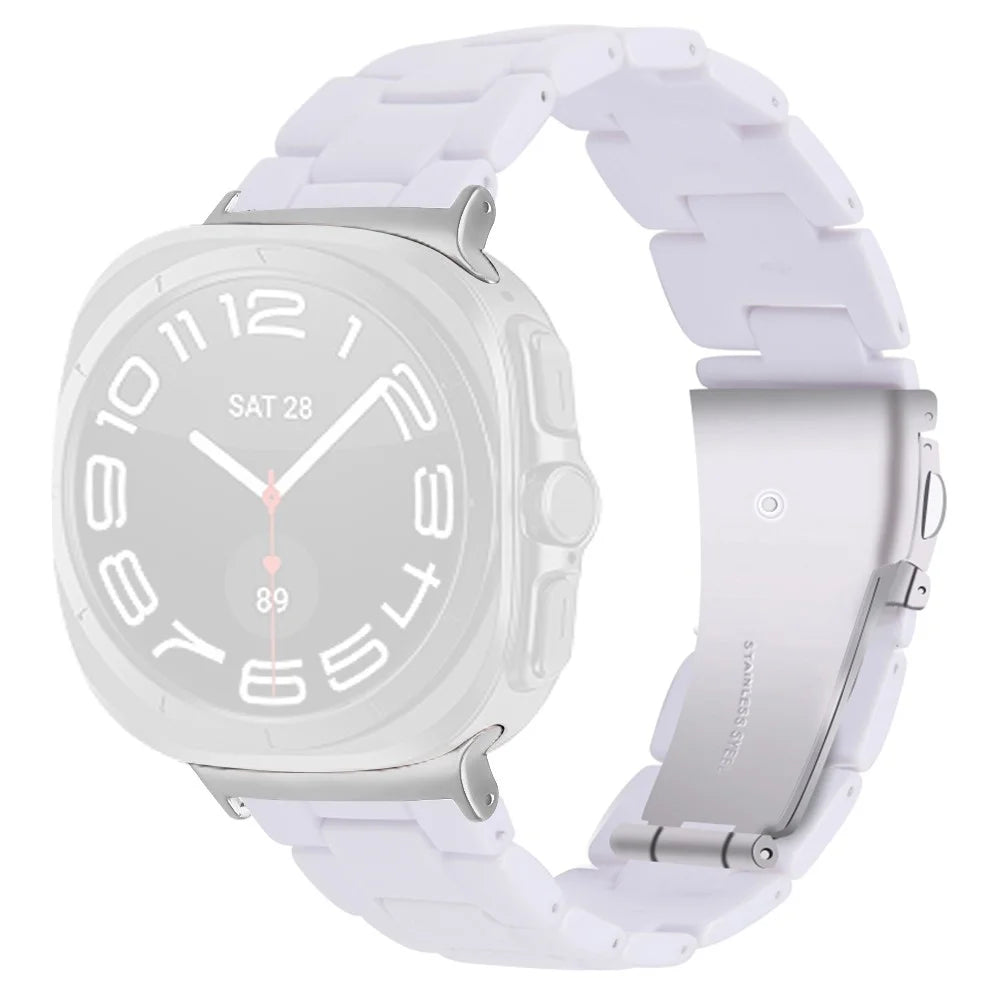For Samsung Galaxy Watch Ultra2 47mm / Watch Ultra (2025) 47mm / Watch Ultra 47mm Watch Strap Acrylic Resin Waterproof Wrist Band - White - 1
