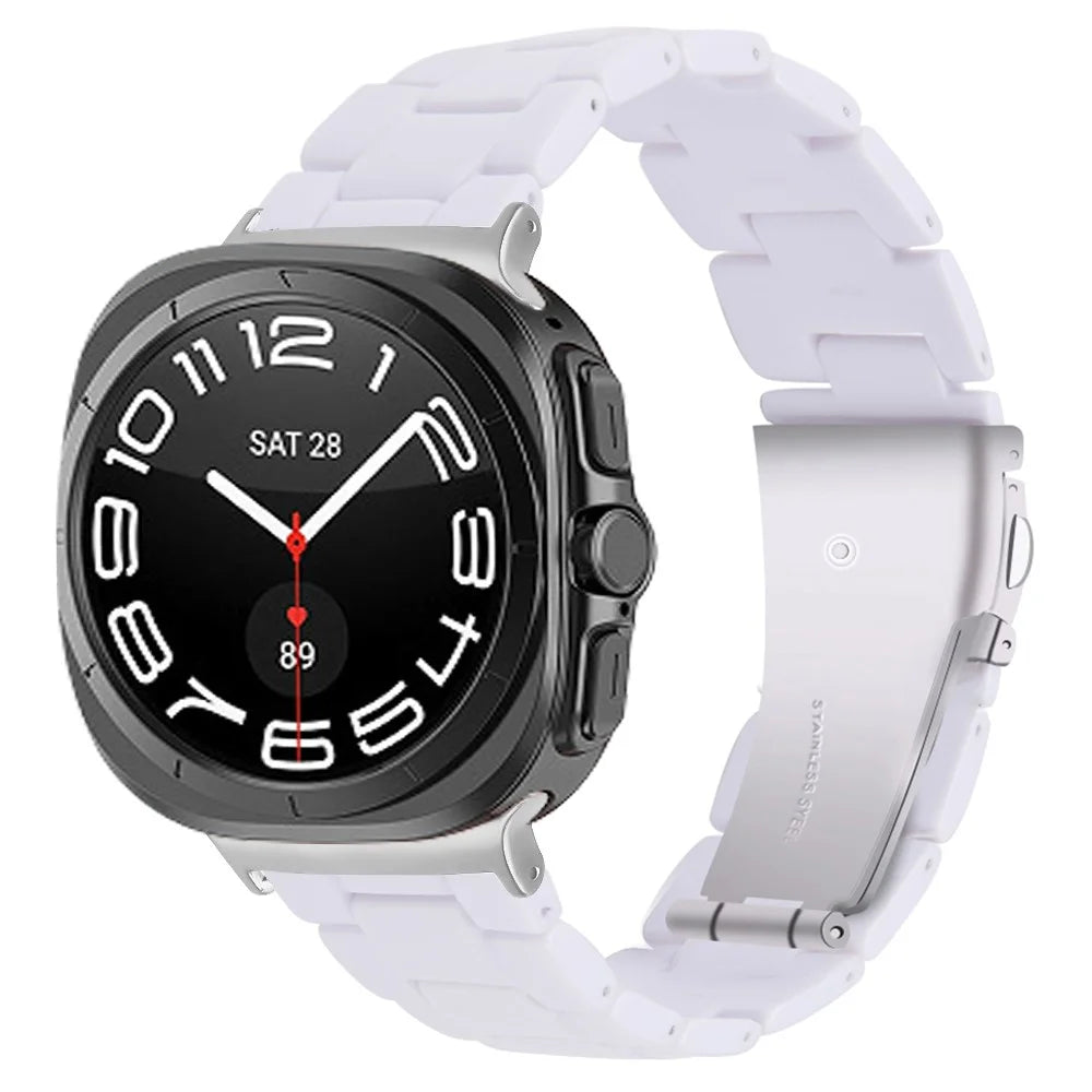 For Samsung Galaxy Watch Ultra2 47mm / Watch Ultra (2025) 47mm / Watch Ultra 47mm Watch Strap Acrylic Resin Waterproof Wrist Band - White - 2