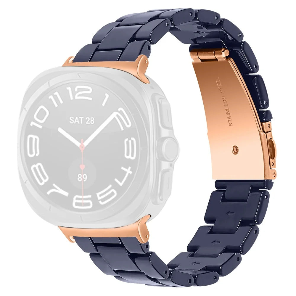 For Samsung Galaxy Watch Ultra2 47mm / Watch Ultra (2025) 47mm / Watch Ultra 47mm Band Acrylic Resin Adjustable Wrist Strap - Midnight Blue - 1