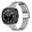 For Samsung Galaxy Watch Ultra2 47mm / Watch Ultra (2025) 47mm / Watch Ultra 47mm Band 7-Beads Electroplated Stainless Steel Watch Strap - Black / Silver - 2