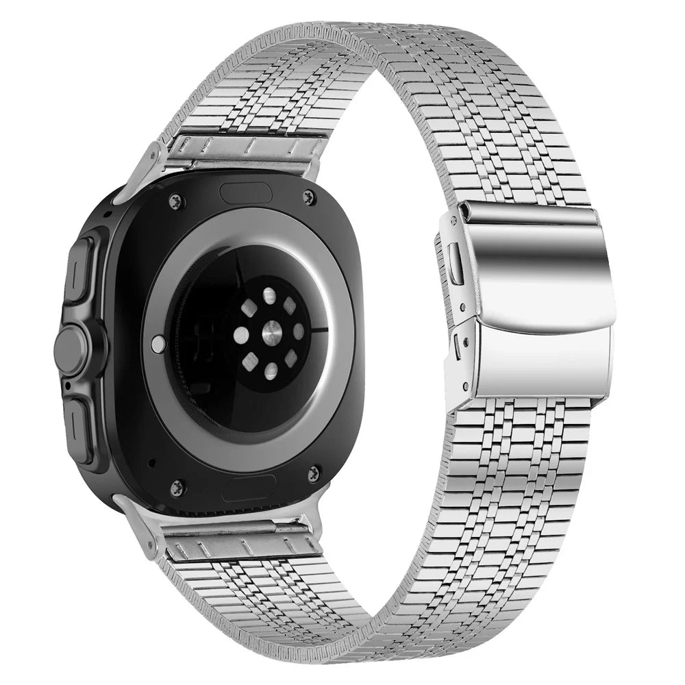 For Samsung Galaxy Watch Ultra2 47mm / Watch Ultra (2025) 47mm / Watch Ultra 47mm Band 5-Bead Silver Metal Watch Strap - 1