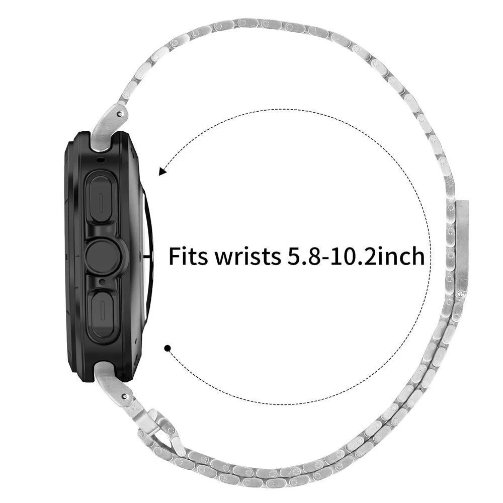 Silver Watch Band for Samsung Galaxy Watch Ultra (2025) 47mm / Ultra 47mm Magnetic Clasp Metal Watch Strap - 7