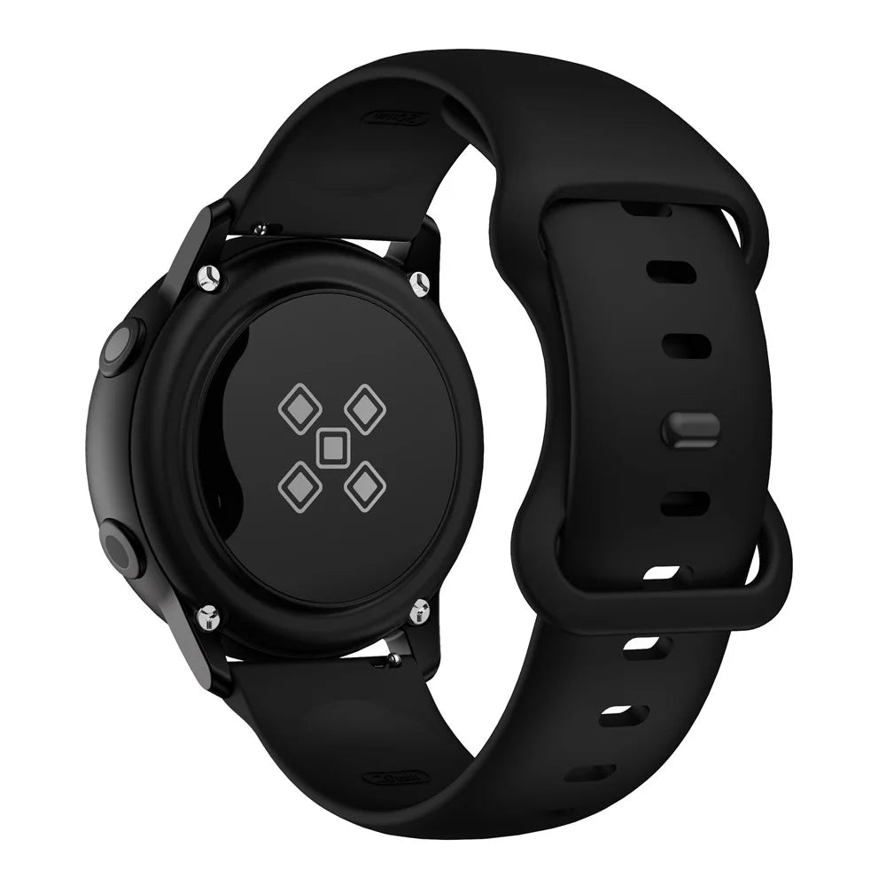 22mm Width Soft Silicone Universal Band Strap Replacement for Huawei Watch 3 / 3 Pro / Samsung Amazfit Watch Etc - Black - 3