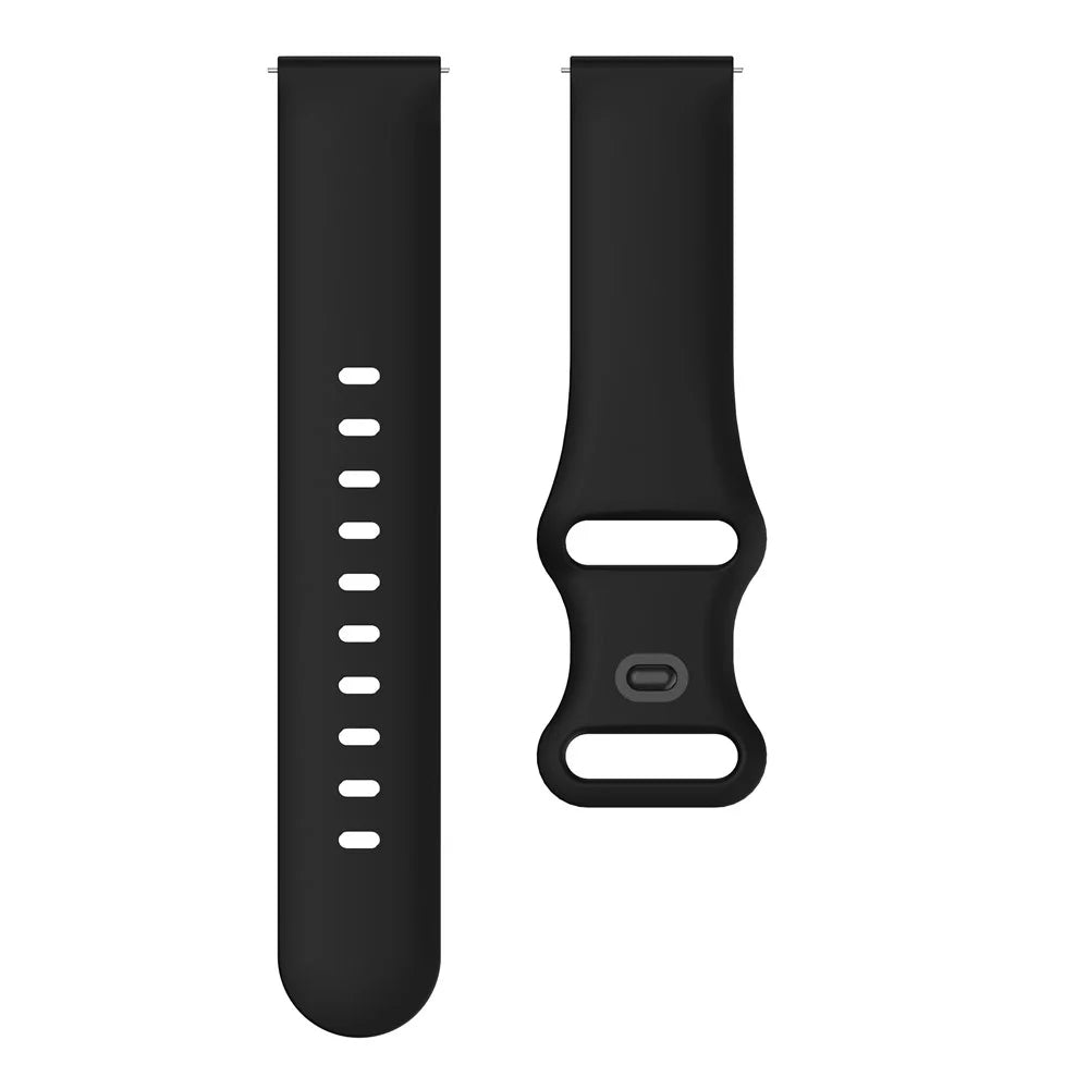 22mm Width Soft Silicone Universal Band Strap Replacement for Huawei Watch 3 / 3 Pro / Samsung Amazfit Watch Etc - Black - 4