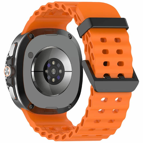 Silicone Band for Samsung Galaxy Watch8 44mm / 40mm / Watch8 Classic 46mm Solid Color Watch Strap - Orange - 1