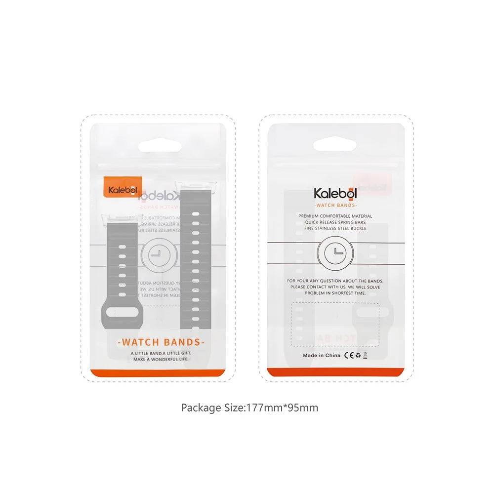 KALEBOL Silicone Strap For Samsung Galaxy Watch8 Classic 46mm  /  Watch8 44mm  /  40mm Wave Pattern Pin Buckle Watch Band - Black - 5
