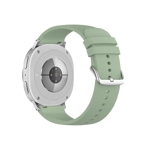 KALEBOL Silicone Strap For Samsung Galaxy Watch8 Classic 46mm  /  Watch8 44mm  /  40mm Round Tail Watch Band - Ice Lake Green - 1