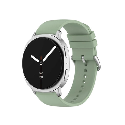 KALEBOL Silicone Strap For Samsung Galaxy Watch8 Classic 46mm  /  Watch8 44mm  /  40mm Round Tail Watch Band - Ice Lake Green - 2