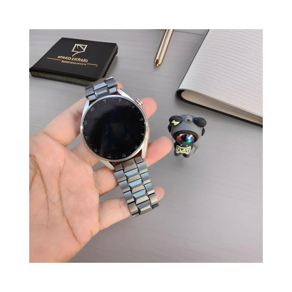 22mm Watch Band For Huawei Watch GT 5 Pro 46mm  /  GT 5 46mm  /  GT 4 46mm  /  GT 3 46mm T-Shape Turtle Back Buckle Titanium Alloy Strap - Grey - 5